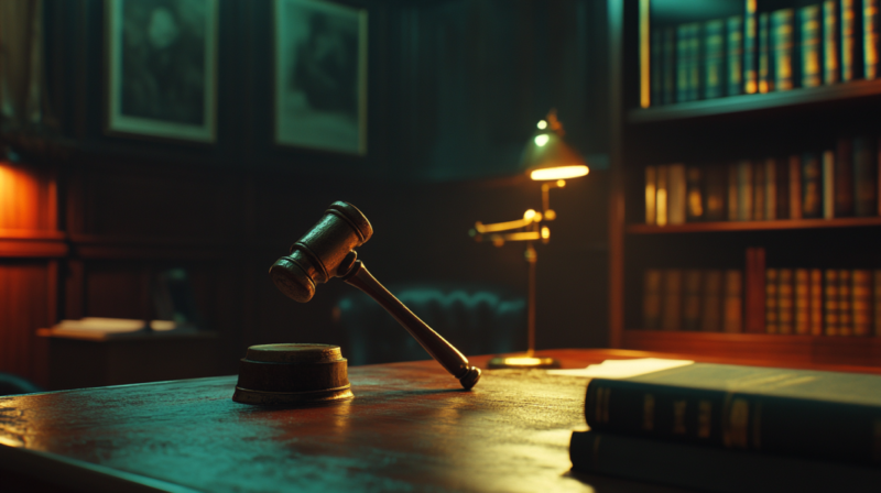 A Judge's Gavel on A Desk in A Law Library, Symbolizing the Legal Requirements for Buying Firearms Online or In-Store